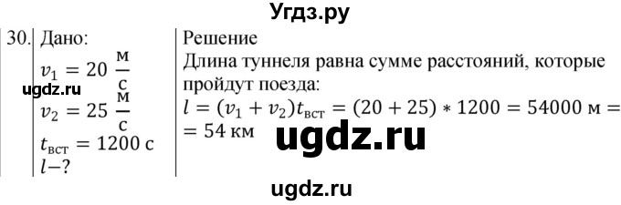 ГДЗ (Решебник) по физике 10 класс (сборник задач) Парфентьева Н.А. / задача / 30