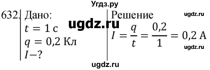 ГДЗ (Решебник) по физике 10 класс (сборник задач) Парфентьева Н.А. / задача / 632