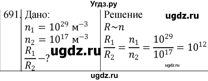 ГДЗ (Решебник) по физике 10 класс (сборник задач) Парфентьева Н.А. / задача / 691
