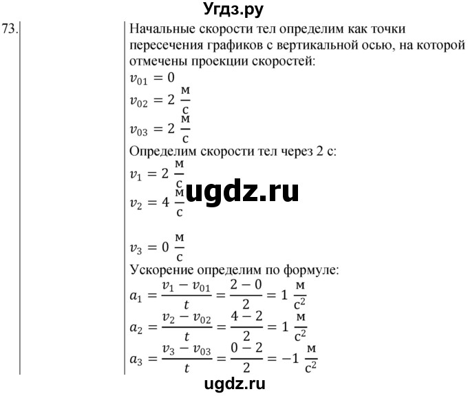 ГДЗ (Решебник) по физике 10 класс (сборник задач) Парфентьева Н.А. / задача / 73