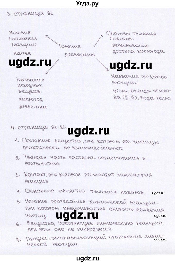 ГДЗ (Решебник) по химии 7 класс (рабочая тетрадь) О.С. Габриелян / страница-№ / 82