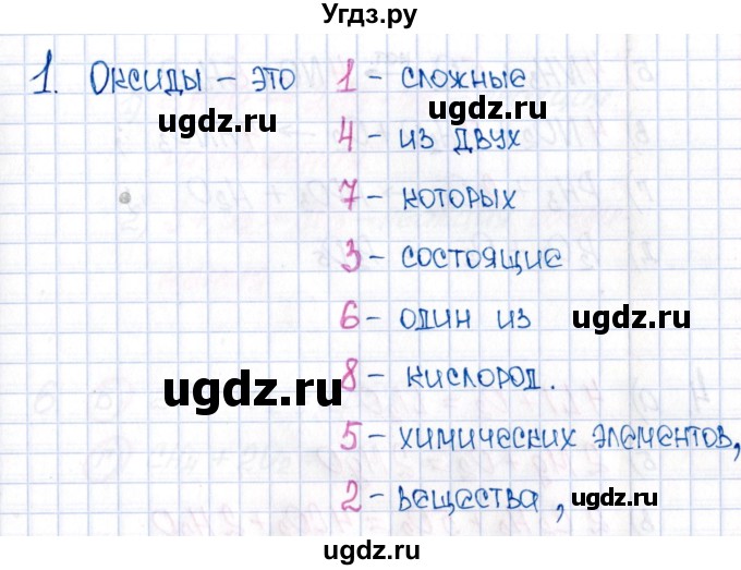 ГДЗ (Решебник №1) по химии 8 класс (рабочая тетрадь) Еремин В.В. / § 16 / 1(продолжение 2)