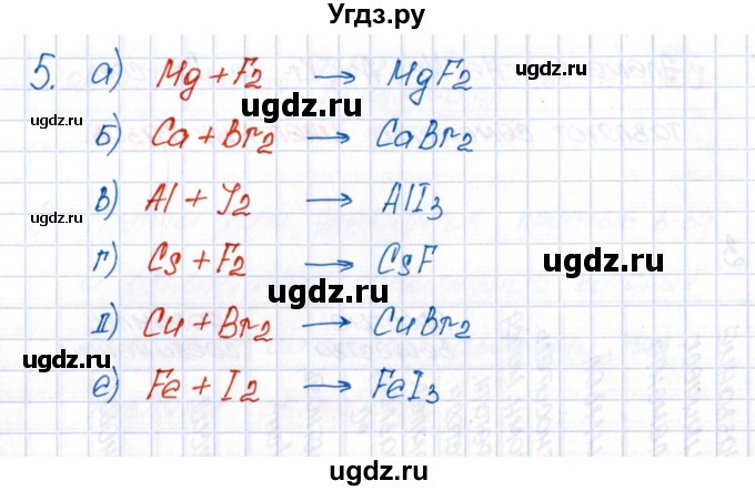 ГДЗ (Решебник №1) по химии 8 класс (рабочая тетрадь) Еремин В.В. / § 39 / 5