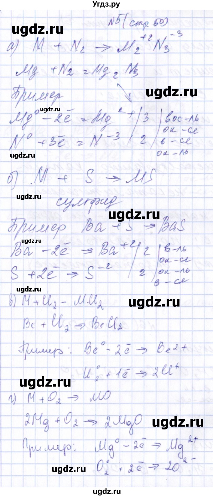 ГДЗ (Решебник) по химии 9 класс (рабочая тетрадь) Габриелян О.С. / страница / 50