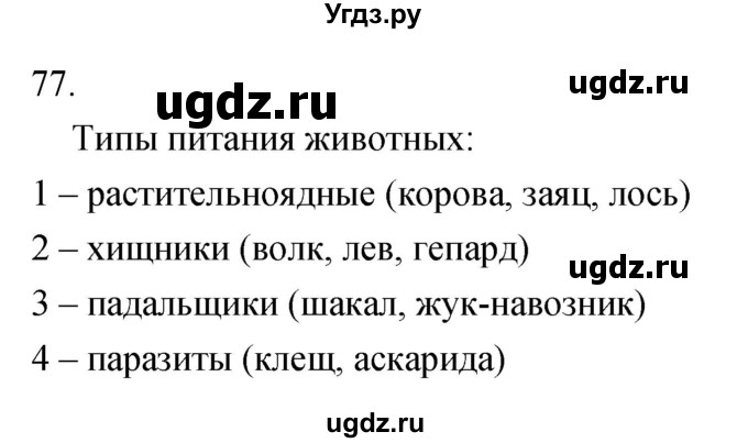 ГДЗ (Решебник) по биологии 6 класс (рабочая тетрадь) Сонин Н.И. / номер / 77