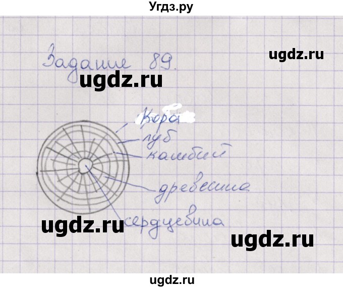 ГДЗ (Решебник) по биологии 6 класс (рабочая тетрадь) В.В. Пасечник / задание / 89