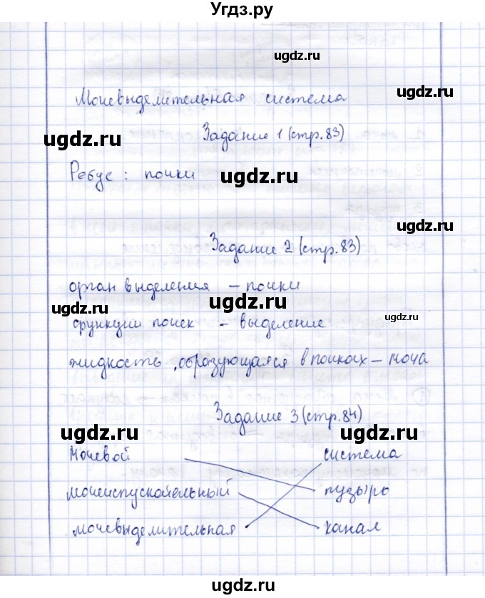 ГДЗ (Решебник) по биологии 9 класс (рабочая тетрадь) Е. Н. Соломина / страница / 83