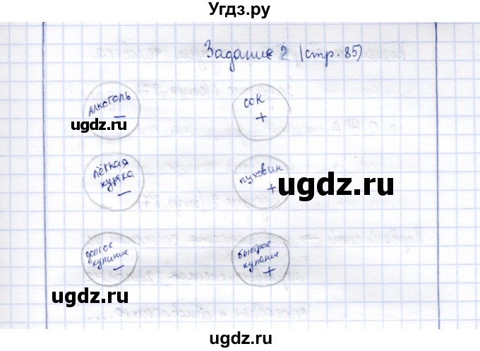 ГДЗ (Решебник) по биологии 9 класс (рабочая тетрадь) Е. Н. Соломина / страница / 85(продолжение 2)