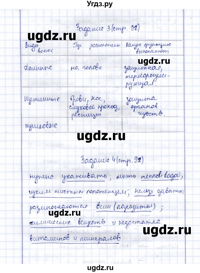 ГДЗ (Решебник) по биологии 9 класс (рабочая тетрадь) Е. Н. Соломина / страница / 91(продолжение 2)