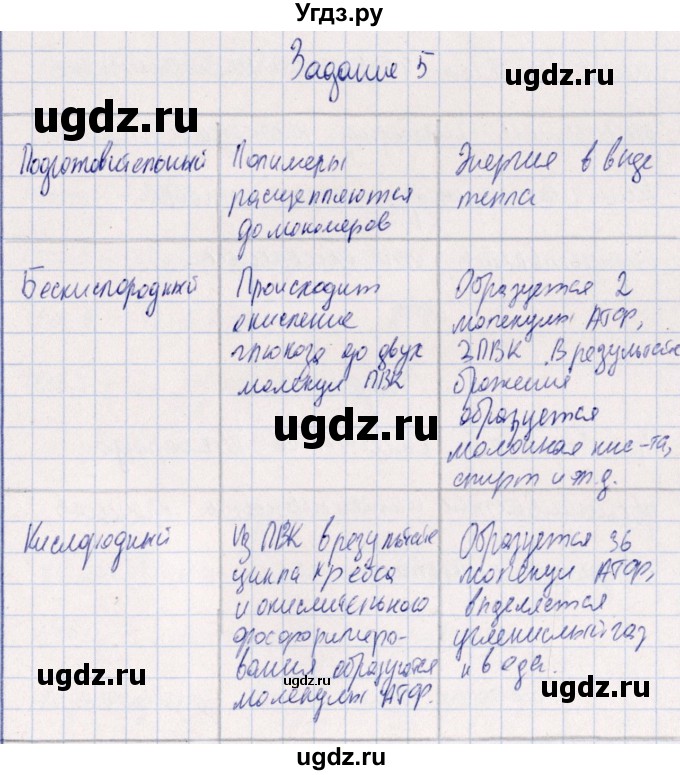 ГДЗ (Решебник) по биологии 10 класс (рабочая тетрадь) В.И. Сивоглазова / глава 3 / стр. 79 / 5