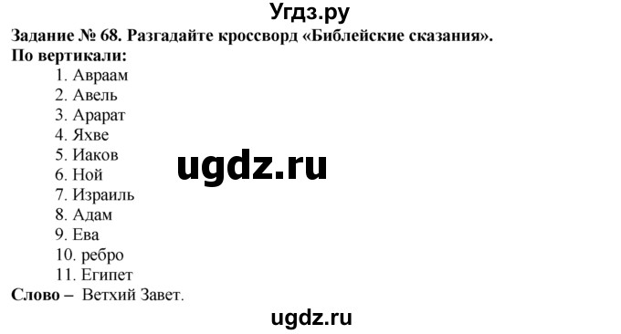 ГДЗ (Решебник) по истории 5 класс (рабочая тетрадь) Г.И. Годер / часть 1 / задание / 68