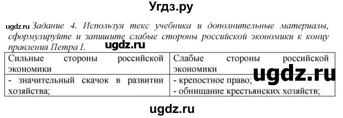 ГДЗ (Решебник) по истории 7 класс (рабочая тетрадь) А.А. Данилов / § 16 / 4