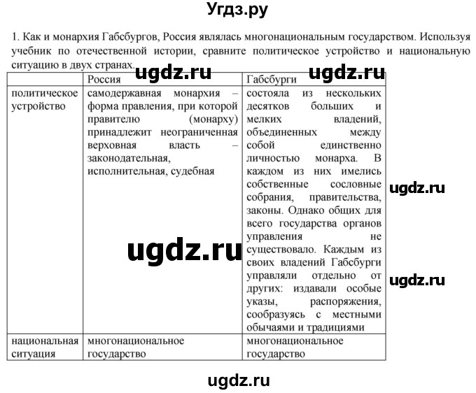 ГДЗ (Решебник к учебнику 2019) по истории 8 класс А.Я. Юдовская / параграф / §11(продолжение 4)