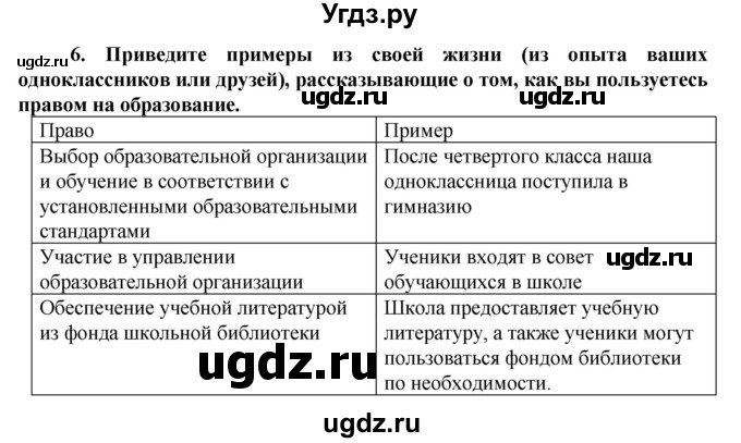 ГДЗ (Решебник) по обществознанию 5 класс (рабочая тетрадь) Хромова И.С. / § 16 / 6