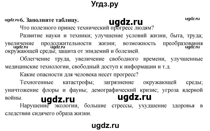 ГДЗ (Решебник к тетради 2015) по обществознанию 6 класс (рабочая тетрадь) И.С. Хромова / § 12 / 6