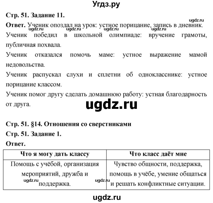 ГДЗ (Решебник 2023) по обществознанию 6 класс (рабочая тетрадь) А.С. Митькин / страница / 51