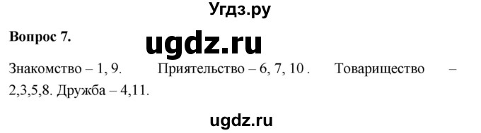 ГДЗ (Решебник 2012) по обществознанию 6 класс (рабочая тетрадь) Л.Ф. Иванова / рабочая тетрадь 2012 / параграф 6. Межличностные отношения (вопрос) / 7