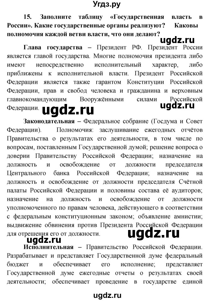 ГДЗ (решебник) по обществознанию 6 класс А.И. Кравченко / Итог к главе 2 / 15