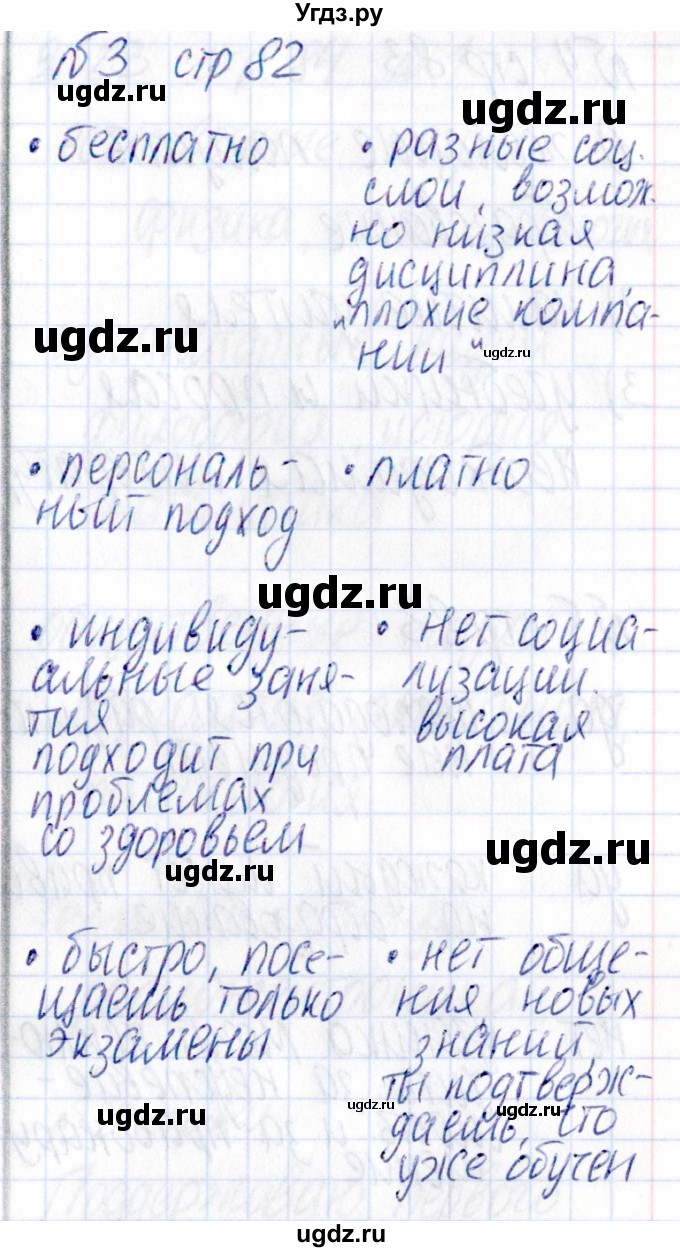 ГДЗ (Решебник) по обществознанию 9 класс (рабочая тетрадь) Хромова И.С. / страница / 82(продолжение 2)