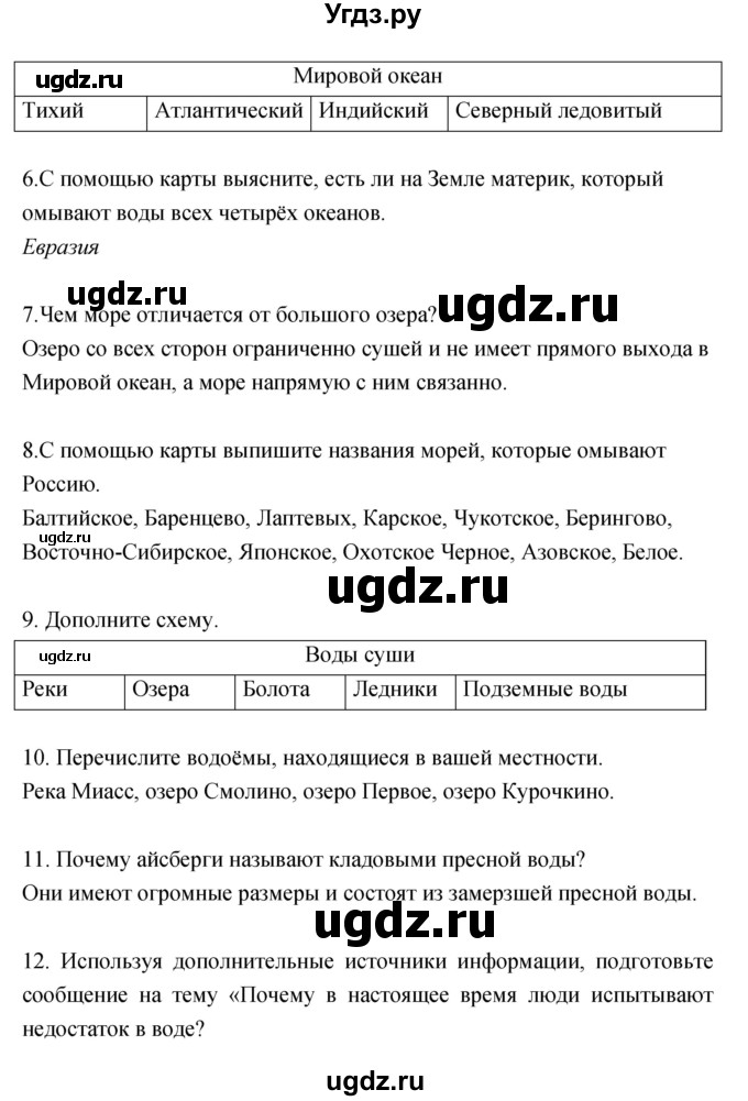 ГДЗ (Решебник) по географии 5 класс (рабочая тетрадь, тестовые задания ЕГЭ) Сонин Н.И. / страница номер / 63–65(продолжение 2)