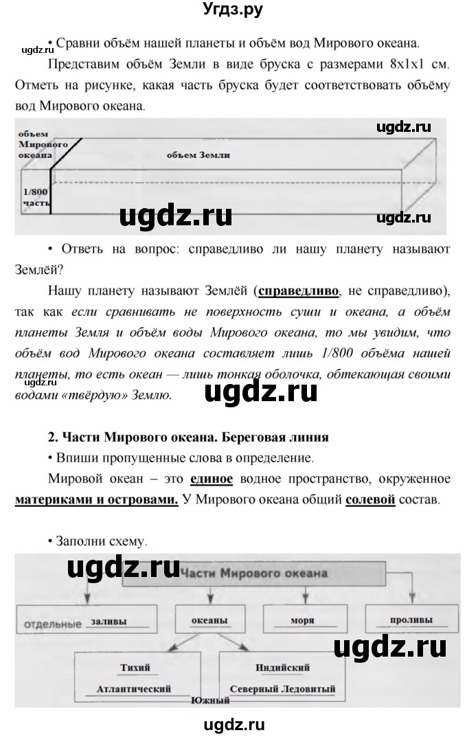 ГДЗ (Решебник) по географии 5 класс (рабочая тетрадь Дневник географа-следопыта) Летягин А.А. / урок номер / 22(продолжение 2)