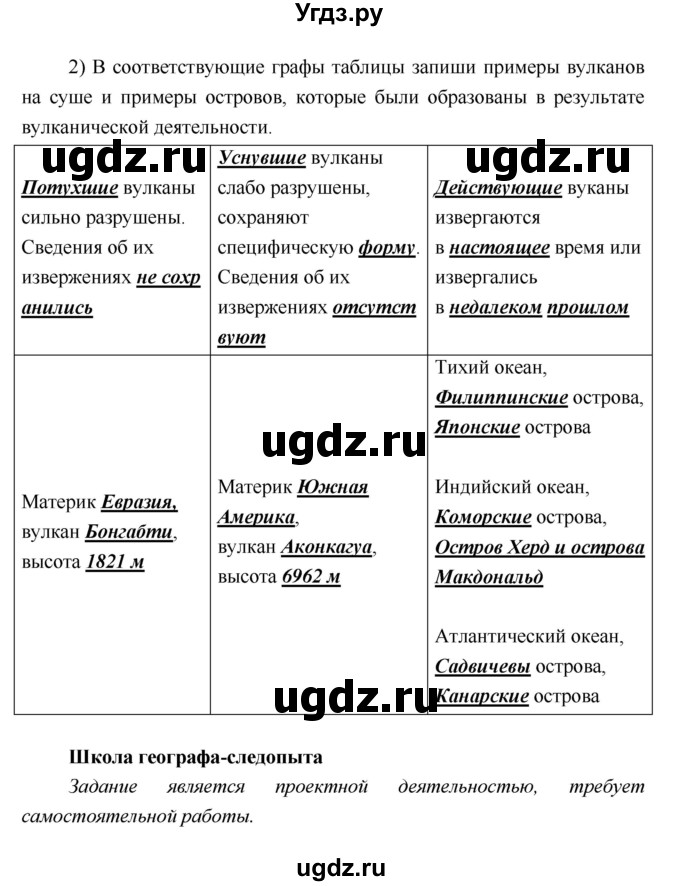 ГДЗ (Решебник) по географии 5 класс (рабочая тетрадь Дневник географа-следопыта) Летягин А.А. / урок номер / 9(продолжение 4)