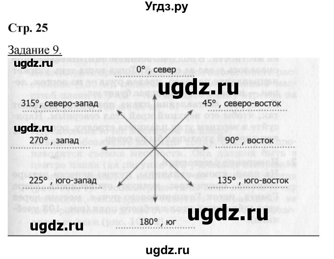 ГДЗ (Решебник) по географии 6 класс (рабочая тетрадь) Румянцев А.В. / страница / 25
