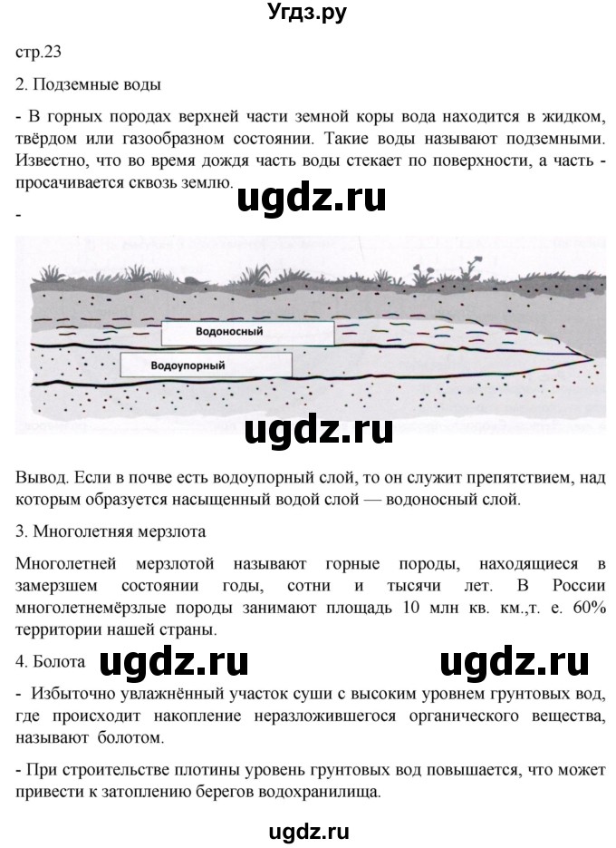 ГДЗ (Решебник к дневнику 2022) по географии 6 класс (рабочая тетрадь Дневник географа-следопыта) Летягин А.А. / страница / 23