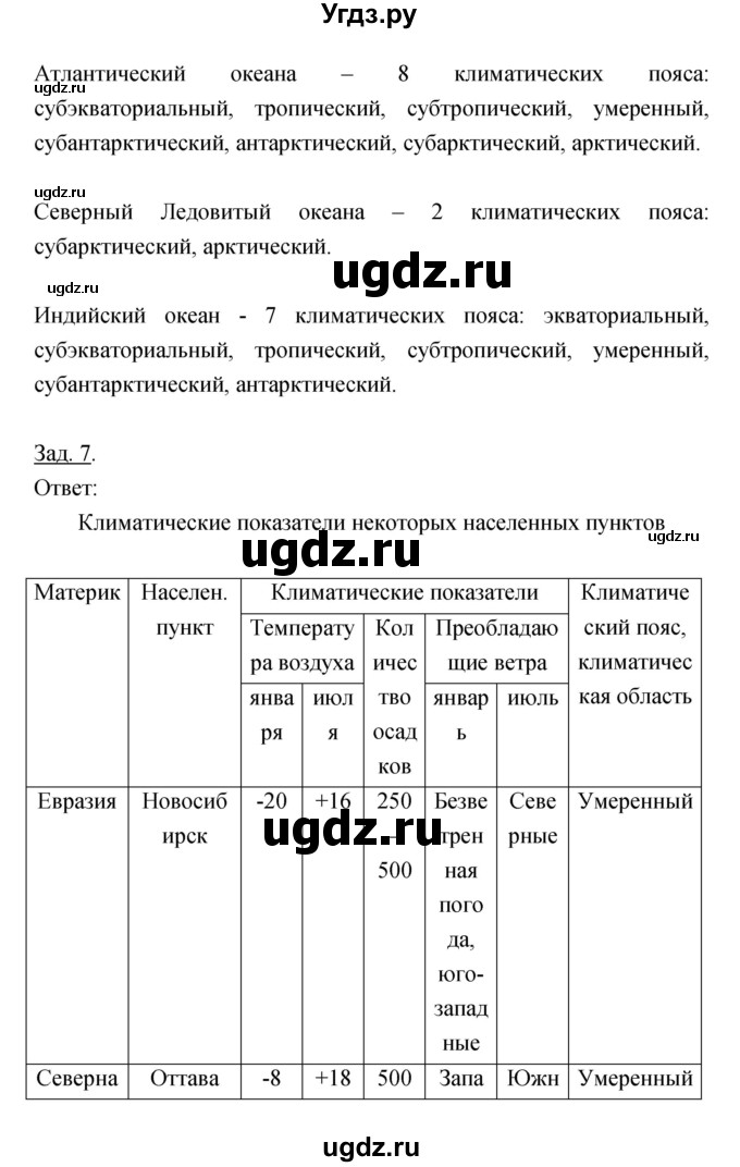 ГДЗ (Решебник) по географии 7 класс (тетрадь-тренажер) Котляр О.Г. / страница / 11(продолжение 2)