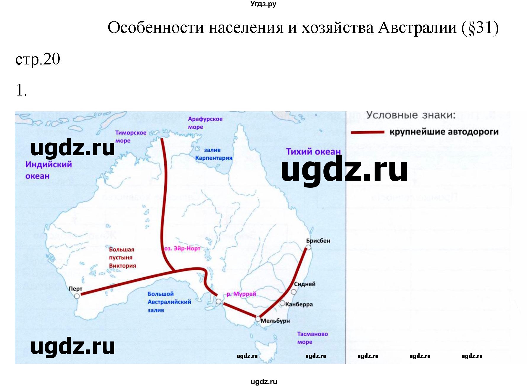 ГДЗ (Решебник к тетради 2022) по географии 7 класс (рабочая тетрадь) Душина И.В. / тетрадь 2022 / часть 2. страница / 20(продолжение 2)