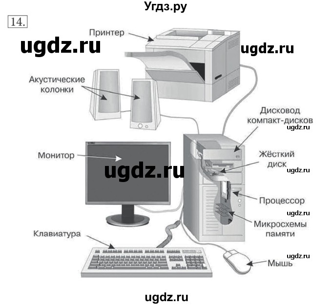 ГДЗ (решебник) по информатике 5 класс (рабочая тетрадь) Босова Л. Л. / задание номер / 14