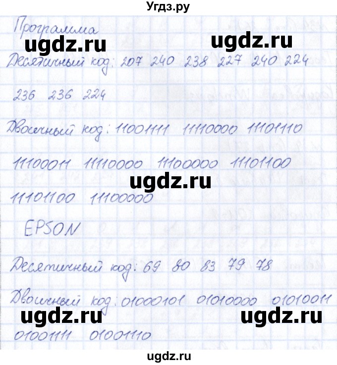 ГДЗ (Решебник) по информатике 6 класс (рабочая тетрадь) Босова Л.Л. / страница / 25(продолжение 3)