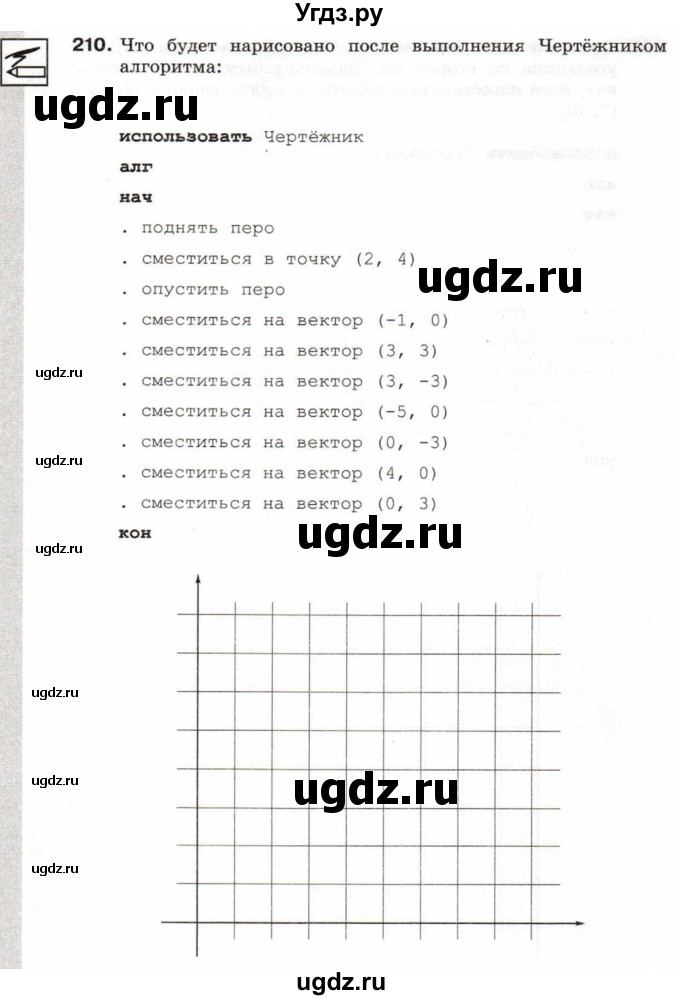 ГДЗ (Тетрадь 2017) по информатике 6 класс (рабочая тетрадь) Л.Л. Босова / задание / 210