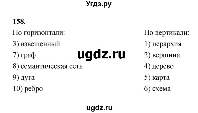 ГДЗ (Решебник 2022) по информатике 6 класс (рабочая тетрадь) Л.Л. Босова / задание / 158