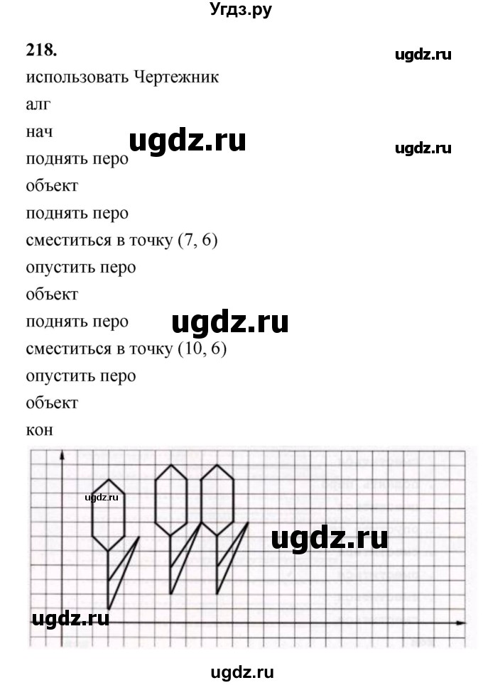ГДЗ (Решебник 2022) по информатике 6 класс (рабочая тетрадь) Л.Л. Босова / задание / 218