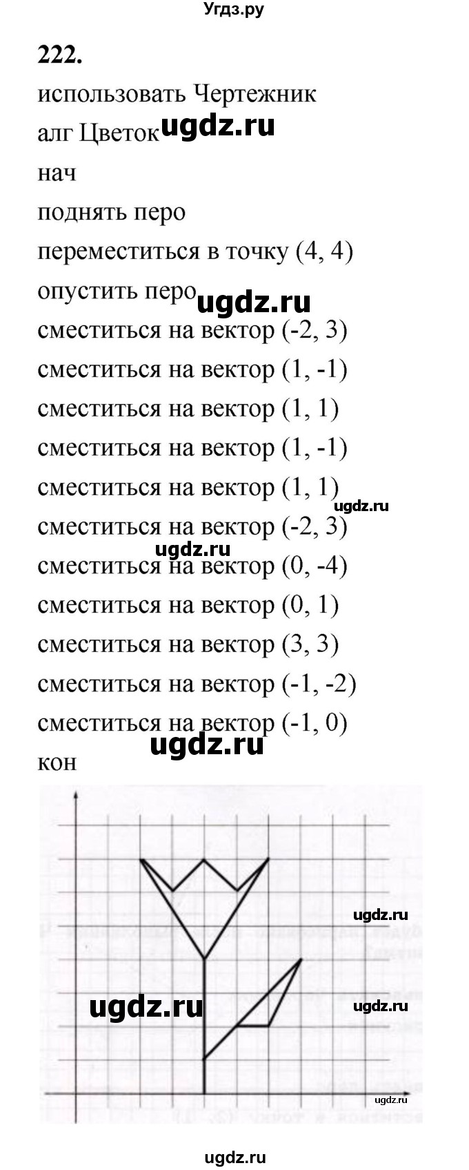 ГДЗ (Решебник 2022) по информатике 6 класс (рабочая тетрадь) Л.Л. Босова / задание / 222