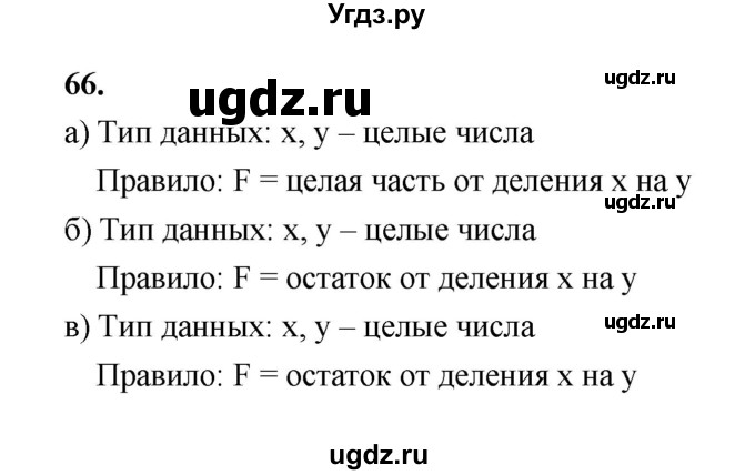 ГДЗ (Решебник 2022) по информатике 6 класс (рабочая тетрадь) Л.Л. Босова / задание / 66