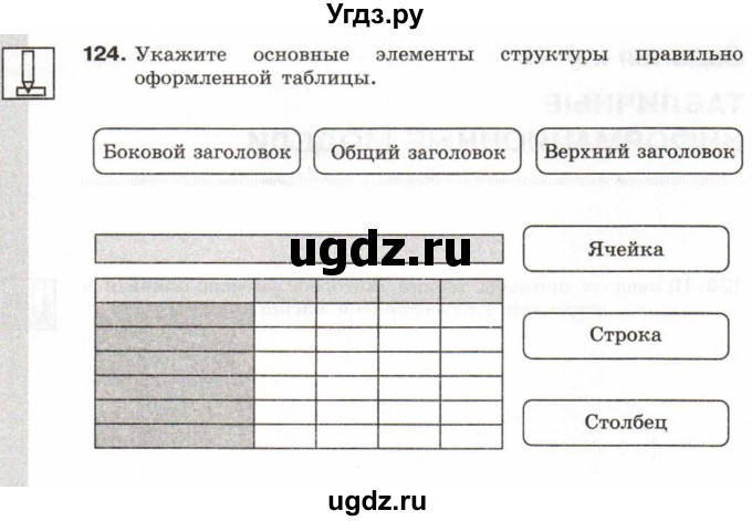 ГДЗ (Учебник) по информатике 6 класс Л.Л. Босова / Рабочая тетрадь / 124