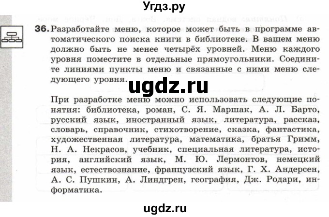 ГДЗ (Учебник) по информатике 6 класс Л.Л. Босова / Рабочая тетрадь / 36