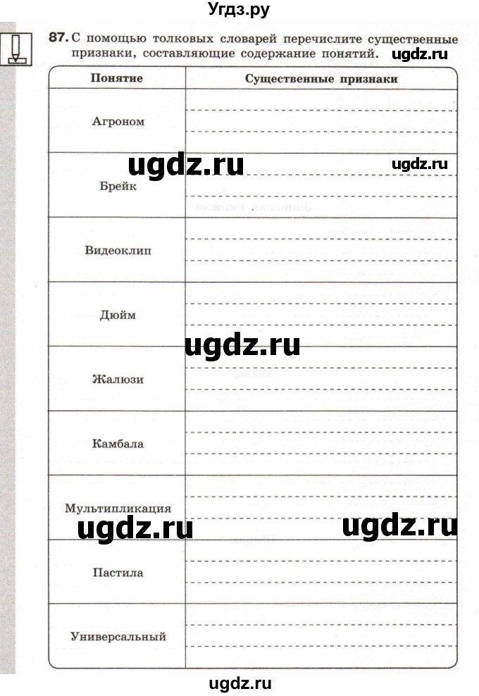 ГДЗ (Учебник) по информатике 6 класс Л.Л. Босова / Рабочая тетрадь / 87