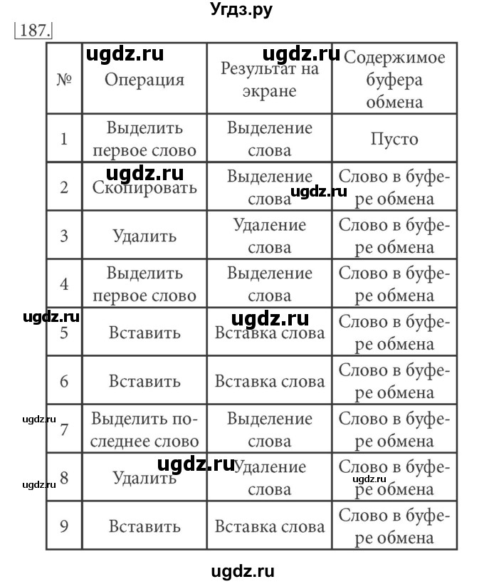 ГДЗ (решебник) по информатике 7 класс (рабочая тетрадь) Л.Л. Босова / номер-№ / 187