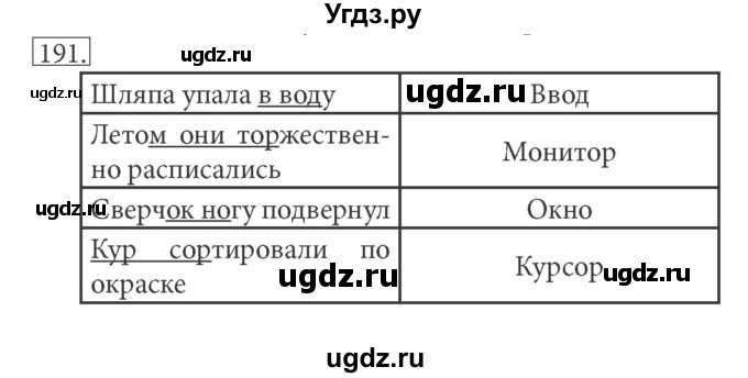 ГДЗ (решебник) по информатике 7 класс (рабочая тетрадь) Л.Л. Босова / номер-№ / 191