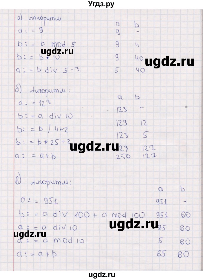 ГДЗ (Решебник) по информатике 8 класс (рабочая тетрадь ) Босова Л.Л. / упражнение / 128(продолжение 2)