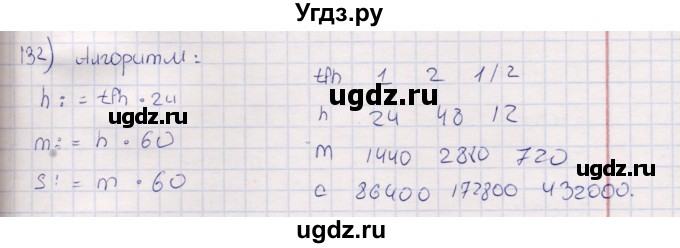 ГДЗ (Решебник) по информатике 8 класс (рабочая тетрадь ) Босова Л.Л. / упражнение / 132