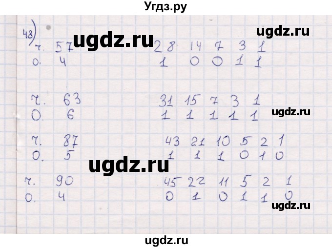 ГДЗ (Решебник) по информатике 8 класс (рабочая тетрадь ) Босова Л.Л. / упражнение / 48