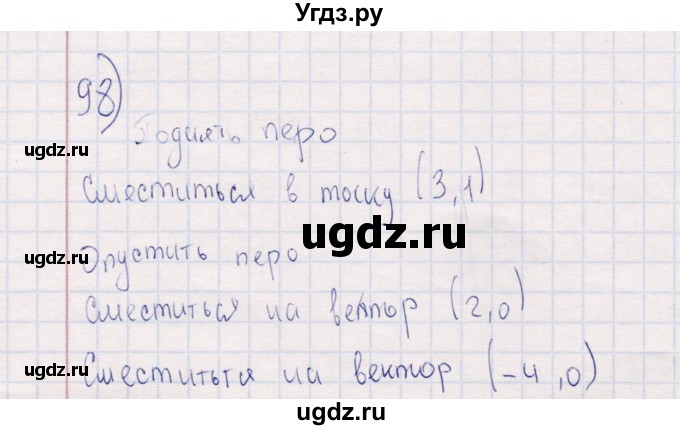 ГДЗ (Решебник) по информатике 8 класс (рабочая тетрадь ) Босова Л.Л. / упражнение / 98