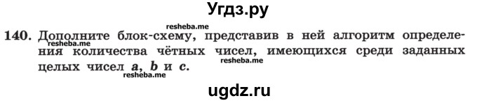 ГДЗ (Учебник) по информатике 9 класс (рабочая тетрадь) Босова Л.Л. / задание номер / 140