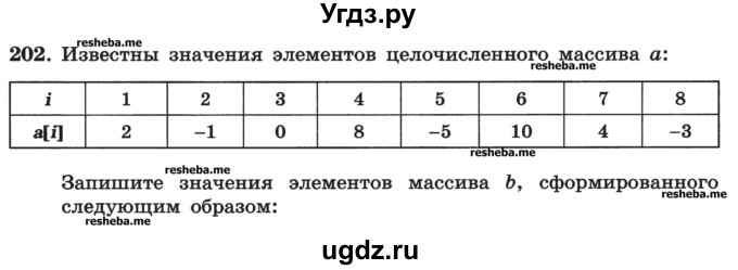 ГДЗ (Учебник) по информатике 9 класс (рабочая тетрадь) Босова Л.Л. / задание номер / 202