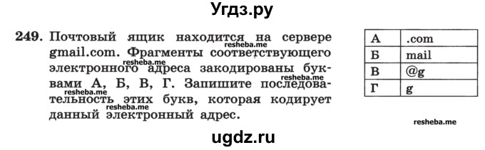 ГДЗ (Учебник) по информатике 9 класс (рабочая тетрадь) Босова Л.Л. / задание номер / 249