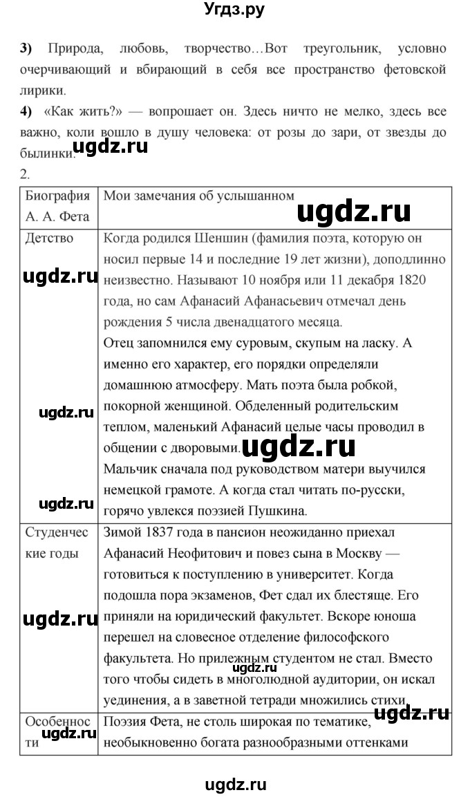 ГДЗ (Решебник) по литературе 7 класс (рабочая тетрадь) Соловьева Ф.Е. / урок номер / 60(продолжение 2)